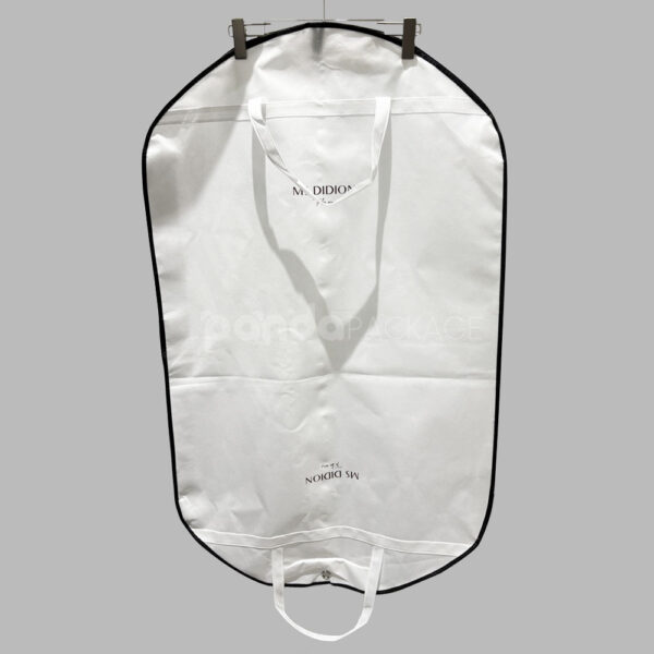 White Non-Woven Garment Bag with Carry Handles