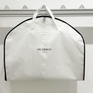 white non-woven garment bag for clothing packaging and storage