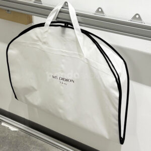 white non-woven garment bag for clothing packaging and storage
