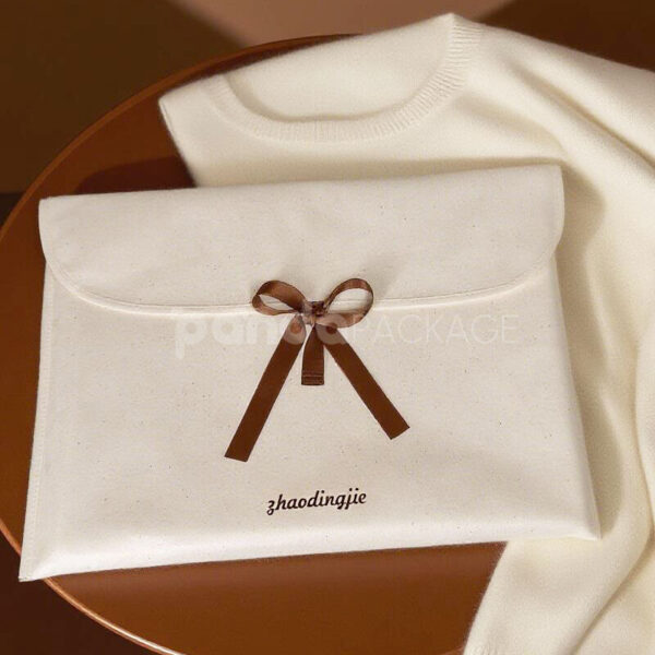 Elegant Non-Woven Clothing Bag with Ribbon Closure