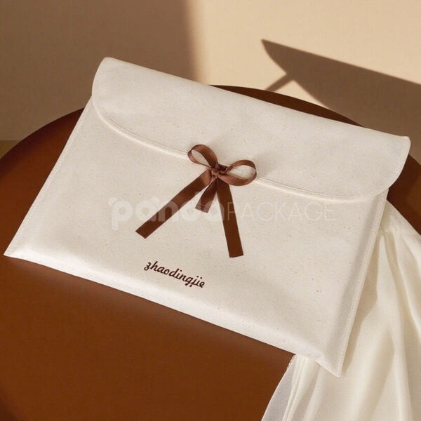 Elegant Non-Woven Clothing Bag with Ribbon Closure