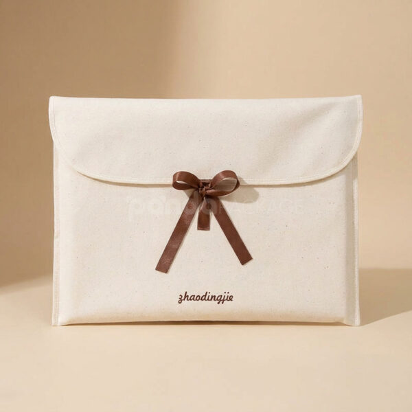 Elegant Non-Woven Clothing Bag with Ribbon Closure