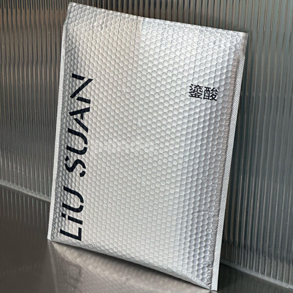 Silver Metallic Bubble Mailer Bag with Self-Adhesive Seal