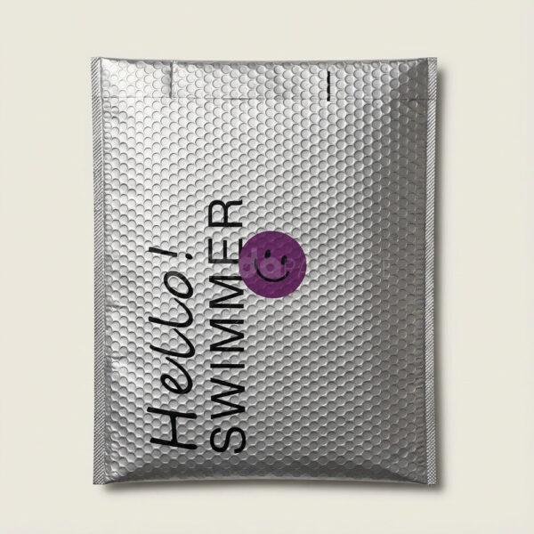 Silver Metallic Bubble Mailer Bag with Self-Adhesive Seal