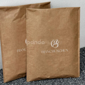 recyclable kraft paper bubble mailer bag with self-adhesive flap for secure shipping
