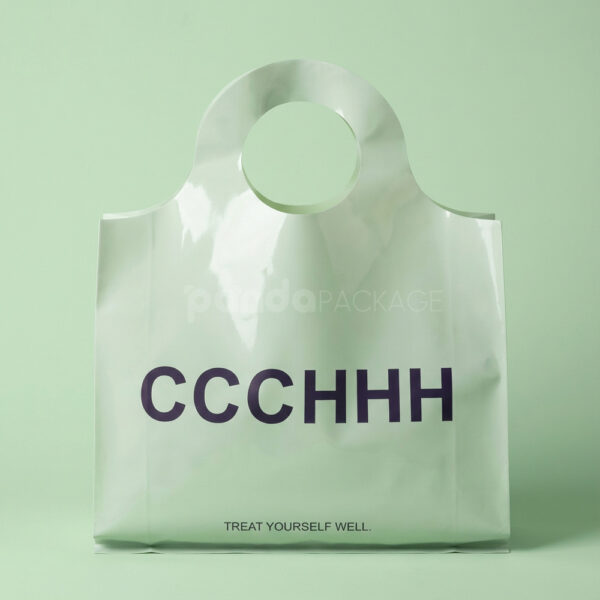 Pastel Color Die-Cut Handle Plastic Shopping Bag