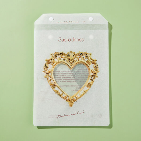 Elegant Heart Window Clear Apparel Packaging Bag
