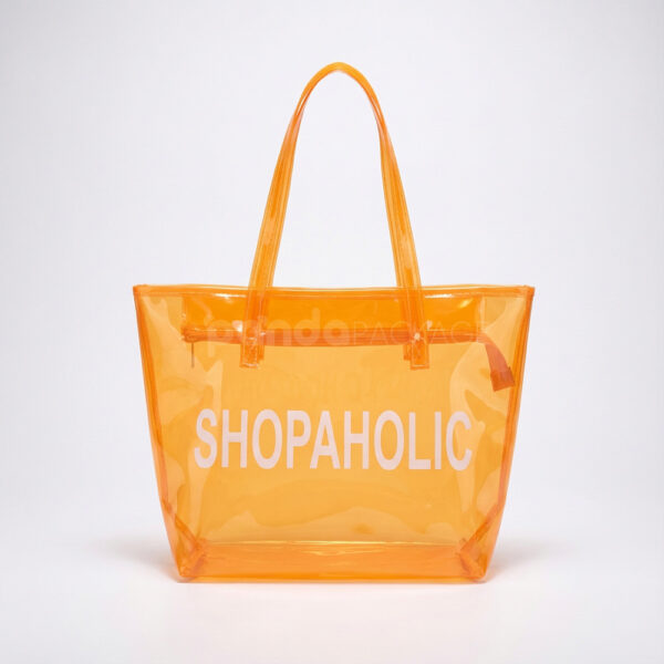 Transparent PVC Tote Bag for Fashion and Retail Packaging