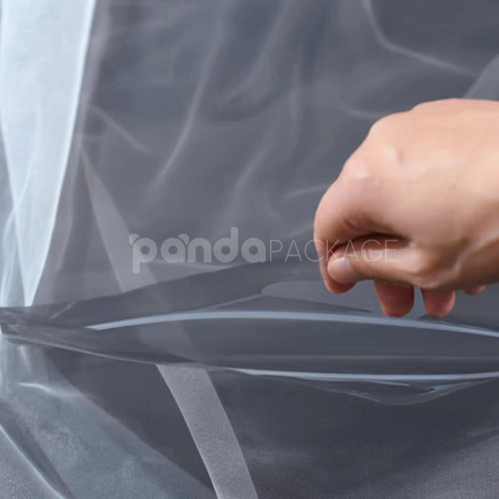 clear handle apparel packaging bags for clothing and retail use