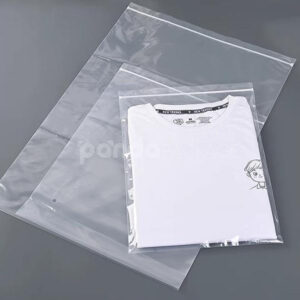 clear resealable apparel packaging bags for clothing storage and retail