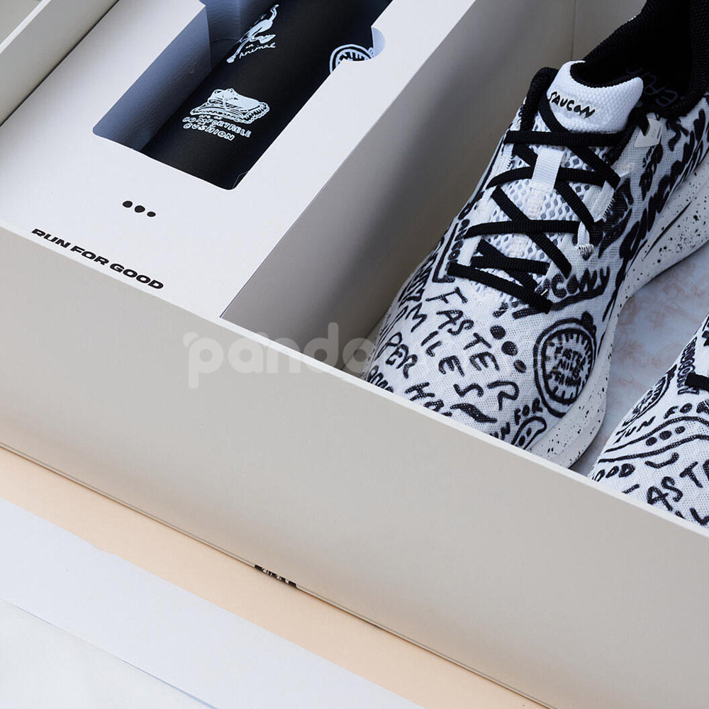 luxury magnetic rigid gift box with double doors and printed design for sneaker packaging