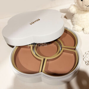 luxury flower shaped rigid box with gold compartment tray for mooncake or chocolate gift packaging