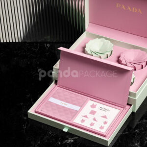 luxury flip lid rigid gift box with drawer and magnetic closure for elegant product packaging