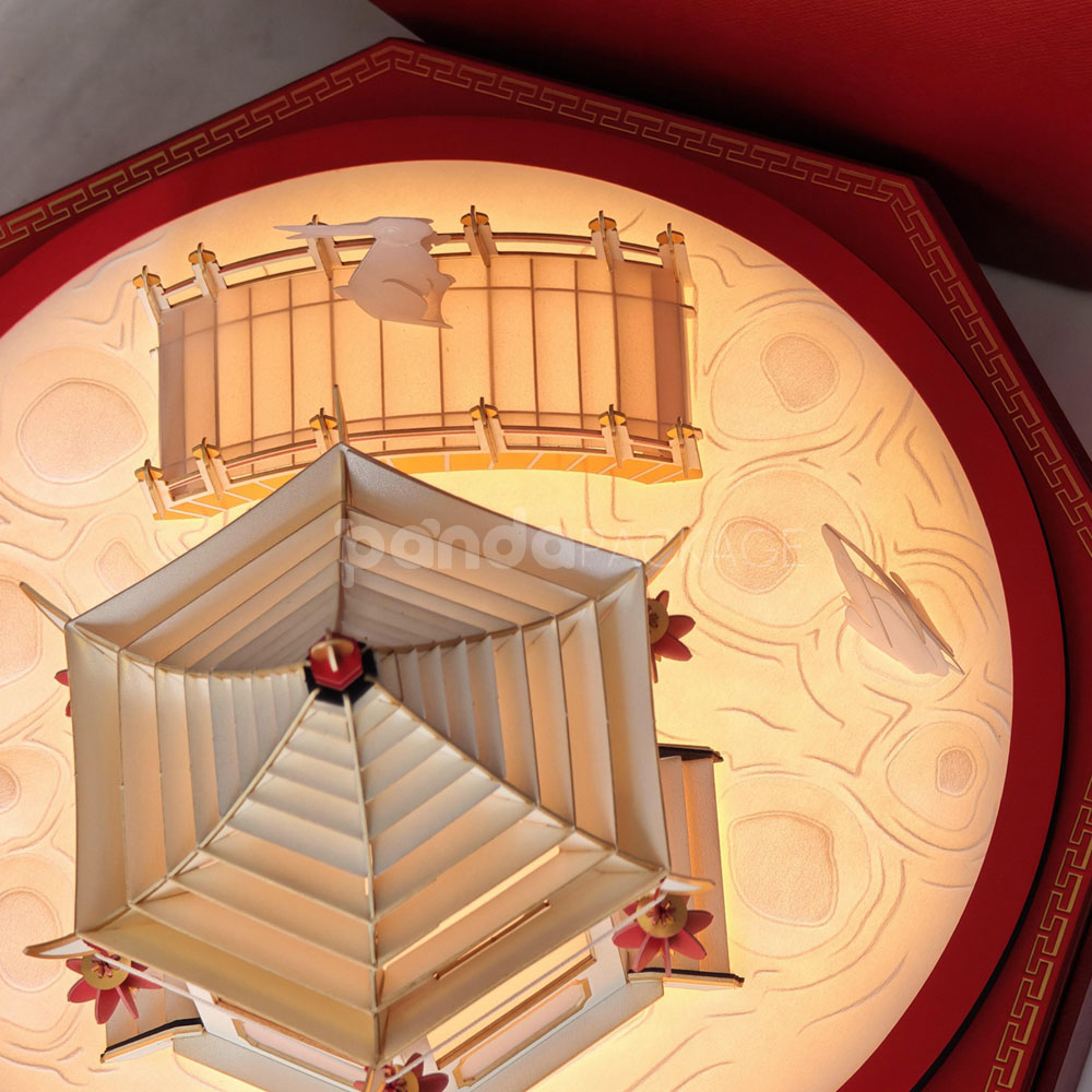 luxury red octagon rigid box with lid and ribbon for premium gift packaging