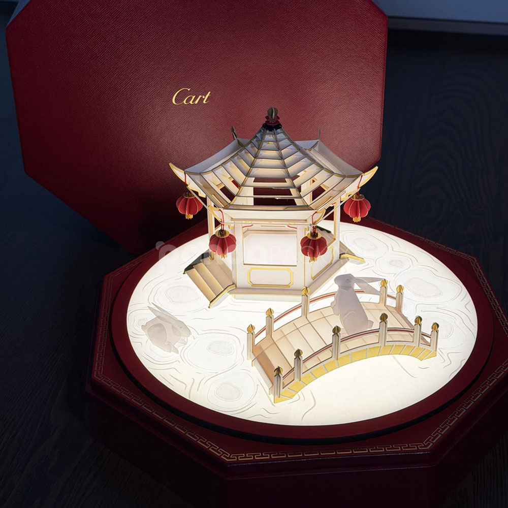 luxury red octagon rigid box with lid and ribbon for premium gift packaging