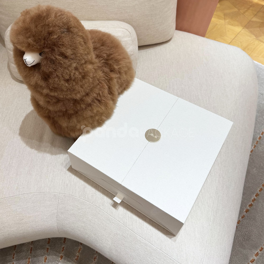 luxury double door rigid box with magnetic closure and drawer for premium gift packaging