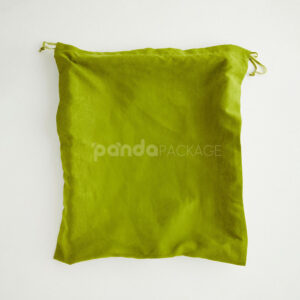 luxury suede drawstring dust bag in olive green for handbags and accessories packaging