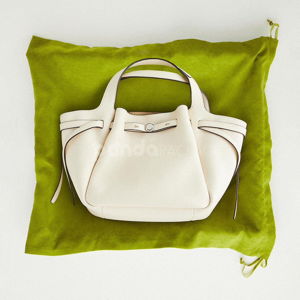 luxury suede drawstring dust bag in olive green for handbags and accessories packaging
