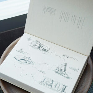 eco-friendly flip-top paperboard box for sustainable cosmetic packaging with blind box concept and embossed details
