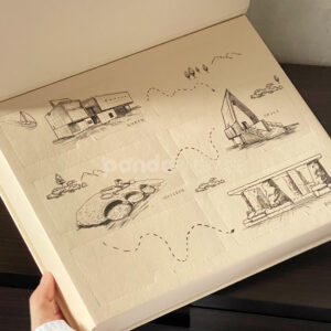 eco-friendly flip-top paperboard box for sustainable cosmetic packaging with blind box concept and embossed details