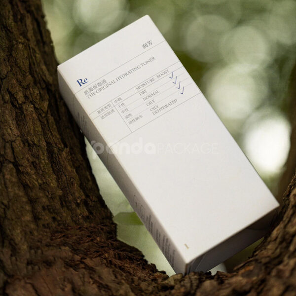FSC Certified Sustainable Skincare Paper Box with Tear-Open Design