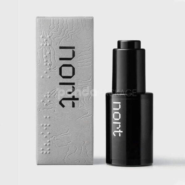 Textured Grey Paperboard Cosmetic Box with Embossed Terrain Design