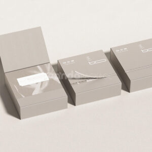 luxury collapsible rigid box with flip lid and recyclable grey paperboard for cosmetic packaging