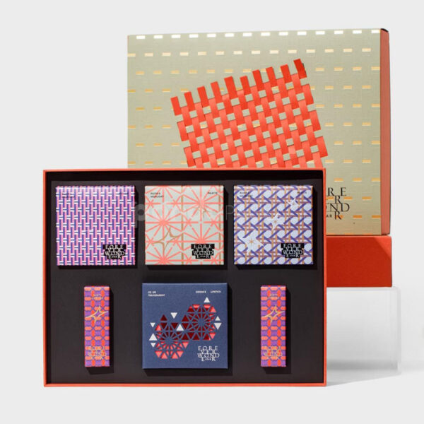 Luxury Woven-Texture Rigid Gift Box for Cosmetic Collection