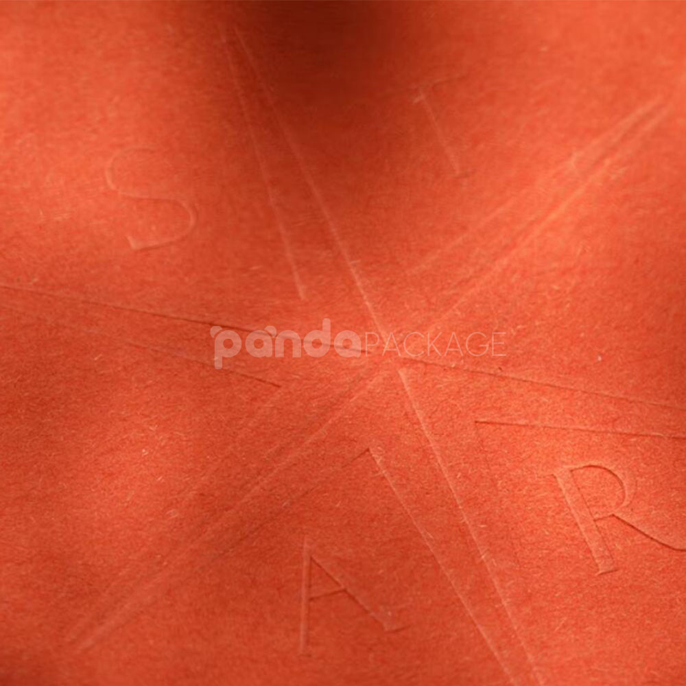 luxury rigid cosmetic gift box with woven texture design and gold foil stamping for makeup packaging