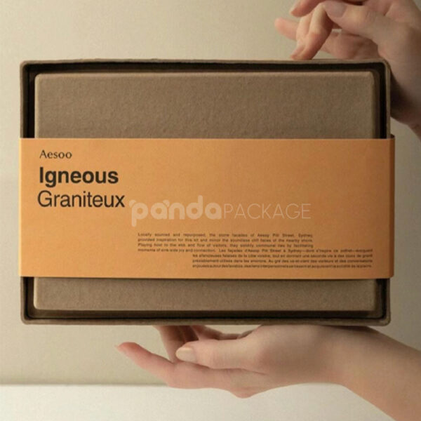 Biodegradable Molded Pulp Box for Sustainable Skincare Gift Packaging