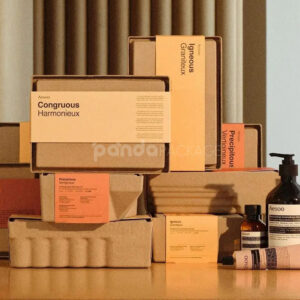 biodegradable molded pulp cosmetic box with paper sleeve for sustainable skincare gift packaging