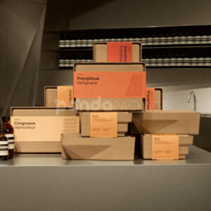 biodegradable molded pulp cosmetic box with paper sleeve for sustainable skincare gift packaging