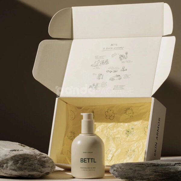 Eco-Friendly White Mailer Box for Skincare and Baby Product Packaging