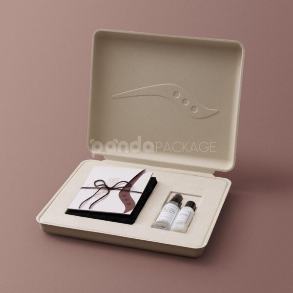 Biodegradable Molded Pulp Gift Box for Sustainable Skincare Packaging