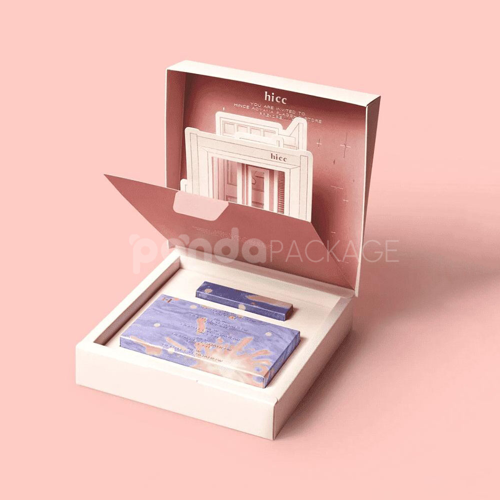 luxury pop-up folding gift box with magnetic closure and 3d paper art design for premium brand invitation packaging