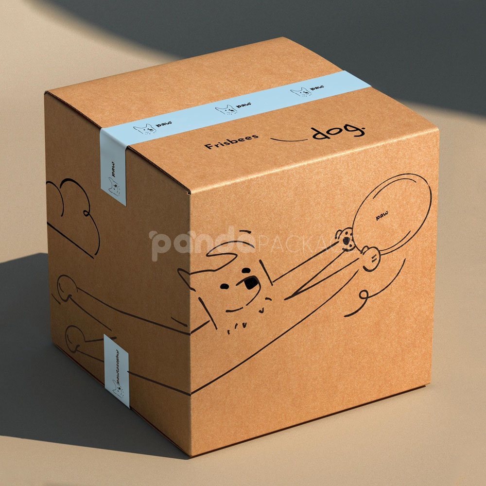eco-friendly kraft corrugated cardboard box for pet product packaging