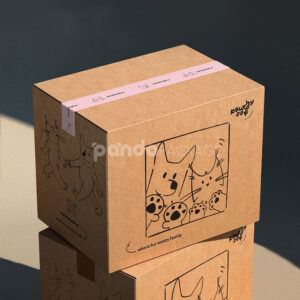 eco-friendly kraft corrugated cardboard box for pet product packaging