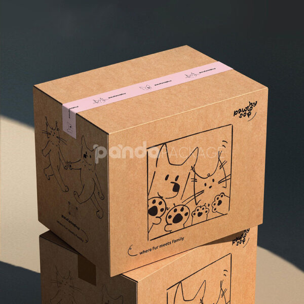 Kraft Corrugated Cardboard Box for Pet Product Packaging
