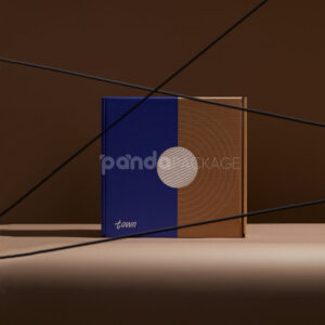 two-tone corrugated cardboard mailer box with easy-open tear strip for electronics packaging