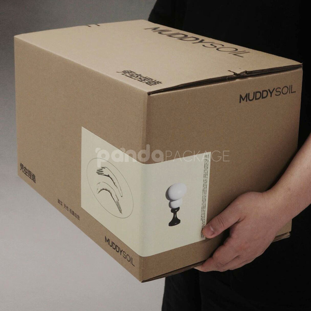 kraft corrugated cardboard box for art and decor product shipping