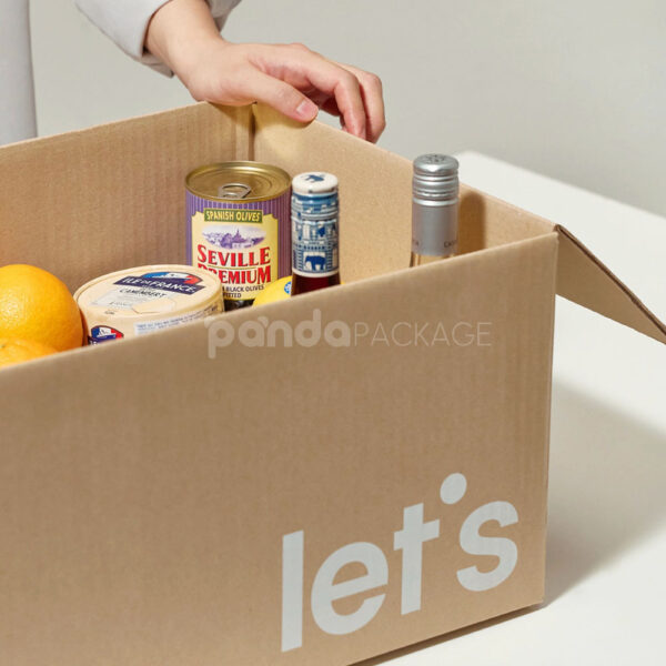 Kraft Corrugated Shipping Box for Wine and Food Packaging