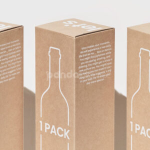 kraft corrugated cardboard shipping box for wine and gourmet food packaging