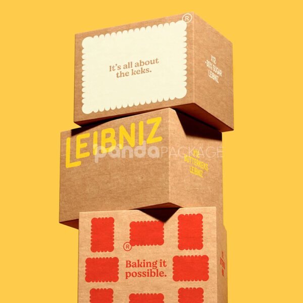 Printed Corrugated Cardboard Box for Biscuit and Snack Packaging