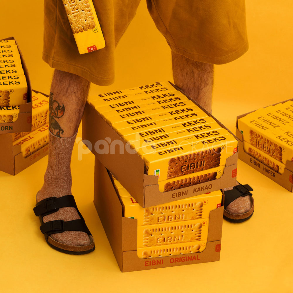 printed corrugated cardboard box for biscuit and snack food packaging