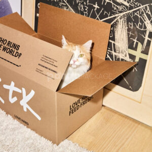 corrugated cardboard shipping box for fresh pet food packaging