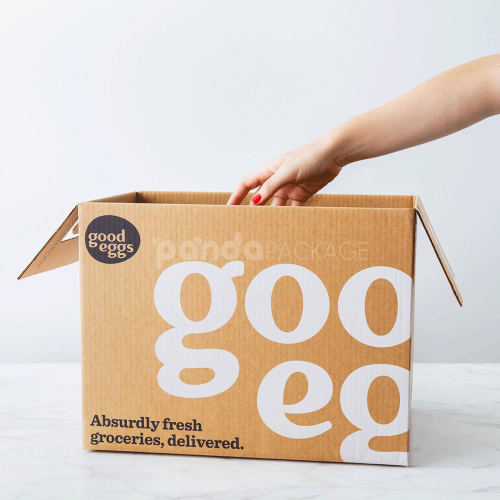 kraft corrugated cardboard delivery box for grocery and fresh food packaging