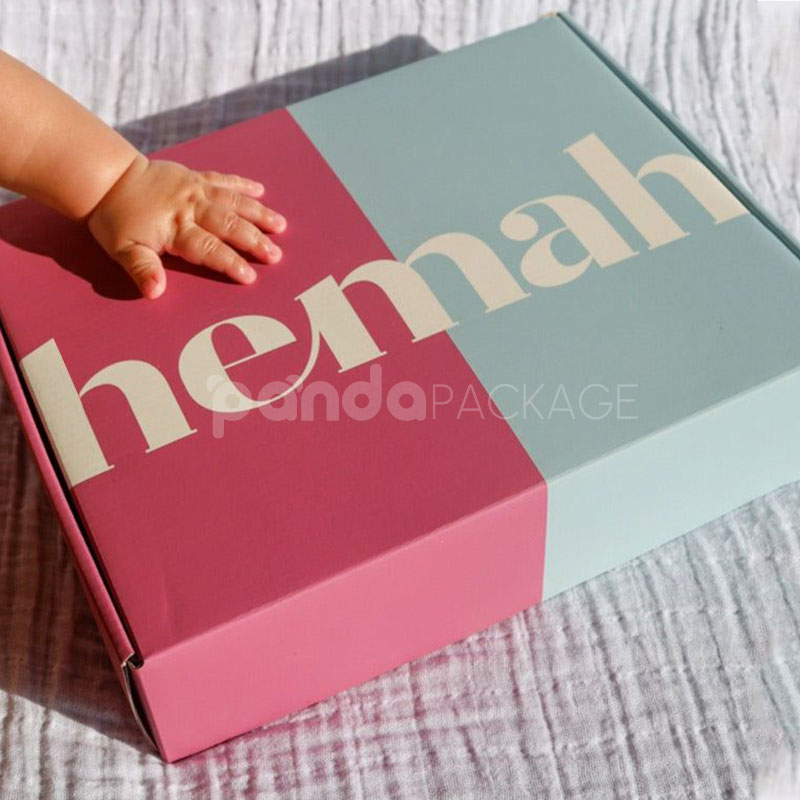 color printed corrugated mailer box for baby care and gift packaging