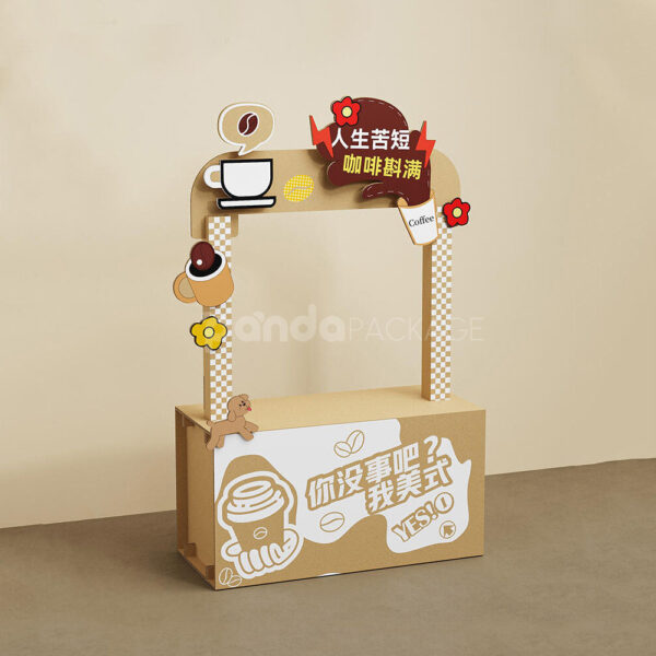 Corrugated Cardboard Promotional Display Stand with Header Sign