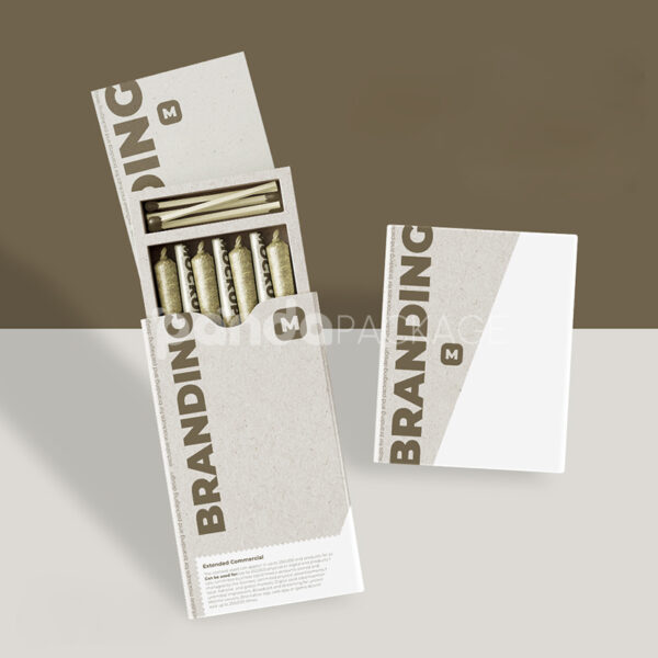 Drawer Paperboard Box with Match Compartment for Cannabis Pre-rolls