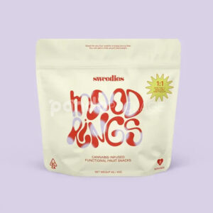 matte resealable mylar bag set for cannabis infused gummies and edibles packaging with small portion pouches